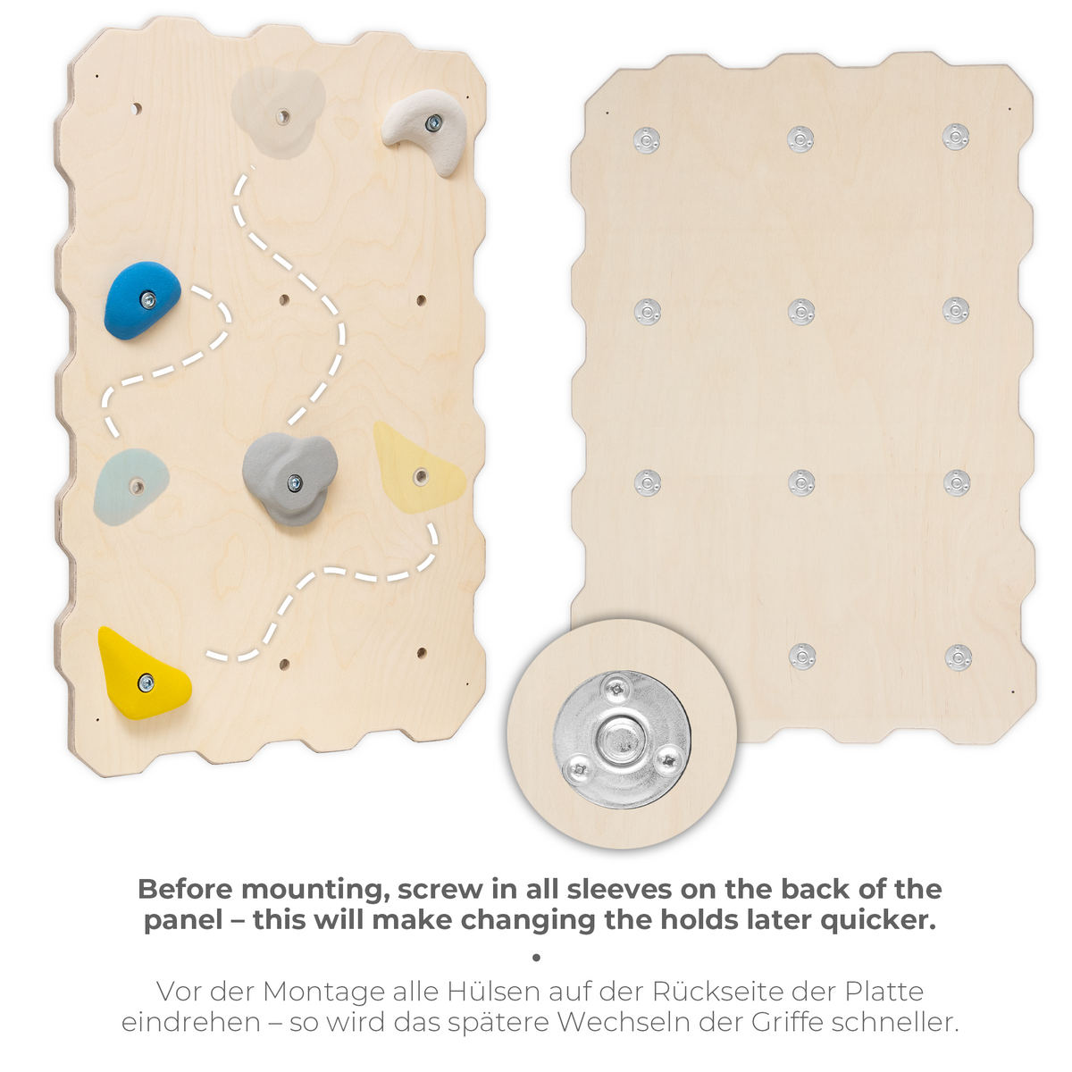 MAMOI® Parete da arrampicata per bambini – set con prese da arrampicata