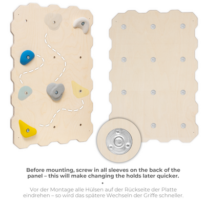 MAMOI® Parete da arrampicata per bambini – set con prese da arrampicata
