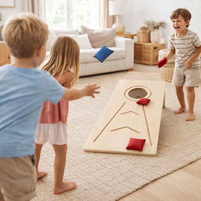 MAMOI® Cornhole Party Games Outdoor Indoor, gioco da spiaggia e gioco di lancio per bambini e adulti, inclusi i sacchi a buca.