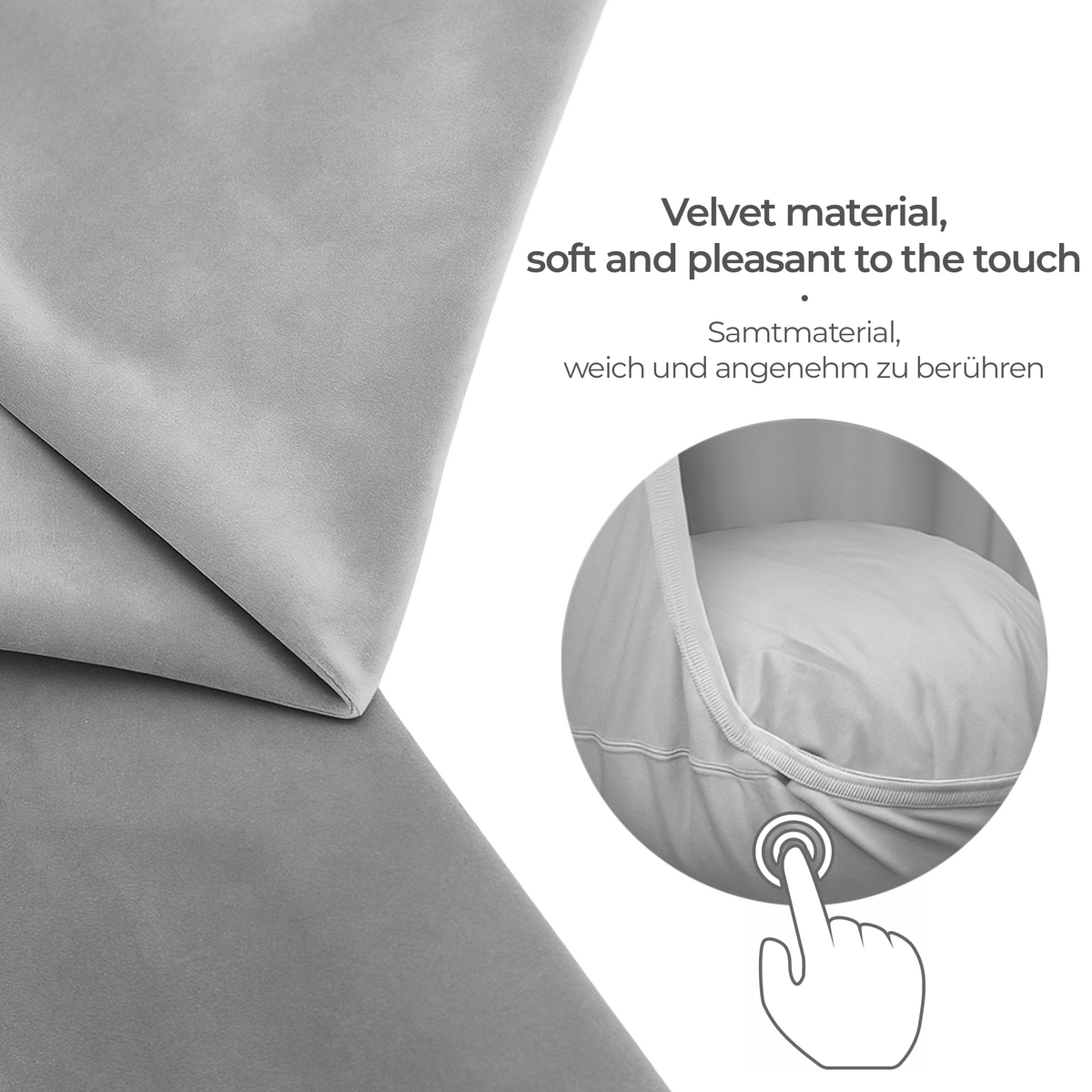 MAMOI® Wiszący kokon z tkaniny velvet z poduszką