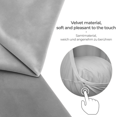 MAMOI® Wiszący kokon z tkaniny velvet z poduszką