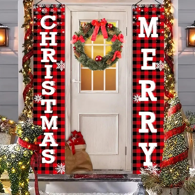 Enhance Your Festive Decor with Set of 2 Christmas Outdoor Porch Signs CAN