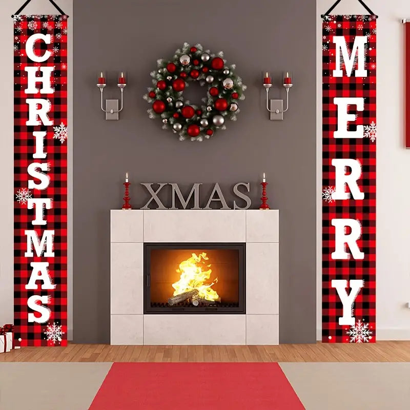 Enhance Your Festive Decor with Set of 2 Christmas Outdoor Porch Signs CAN