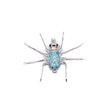 Blue Topaz Brooch in .925 Sterling Silver - KSBR 70360