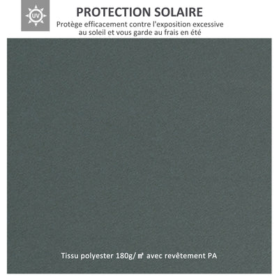 Toile de rechange pour pavillon tonnelle tente 3 x 4 m polyester haute densité 180 g/m² gris
