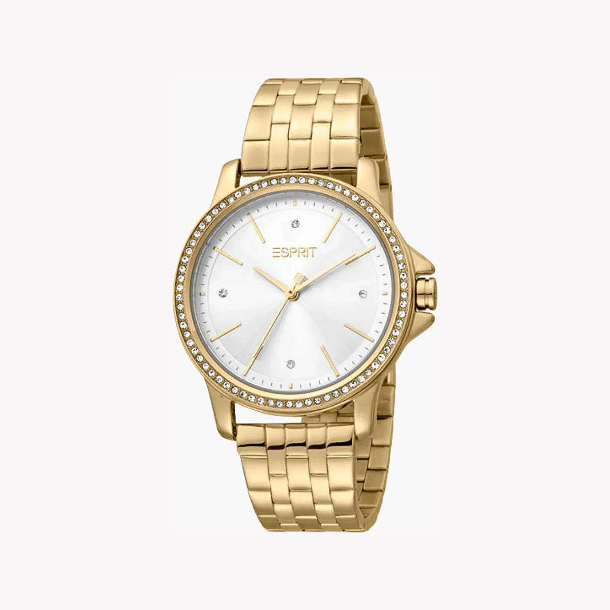 Esprit Women's Gold Stainless Steel Watch, Silver Dial | ES1L143M1065
