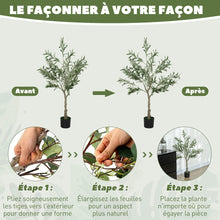 Olivier artificiel 120 cm plante artificielle intérieur, fausse plante décoration pour maison, bureau, salon, chambre