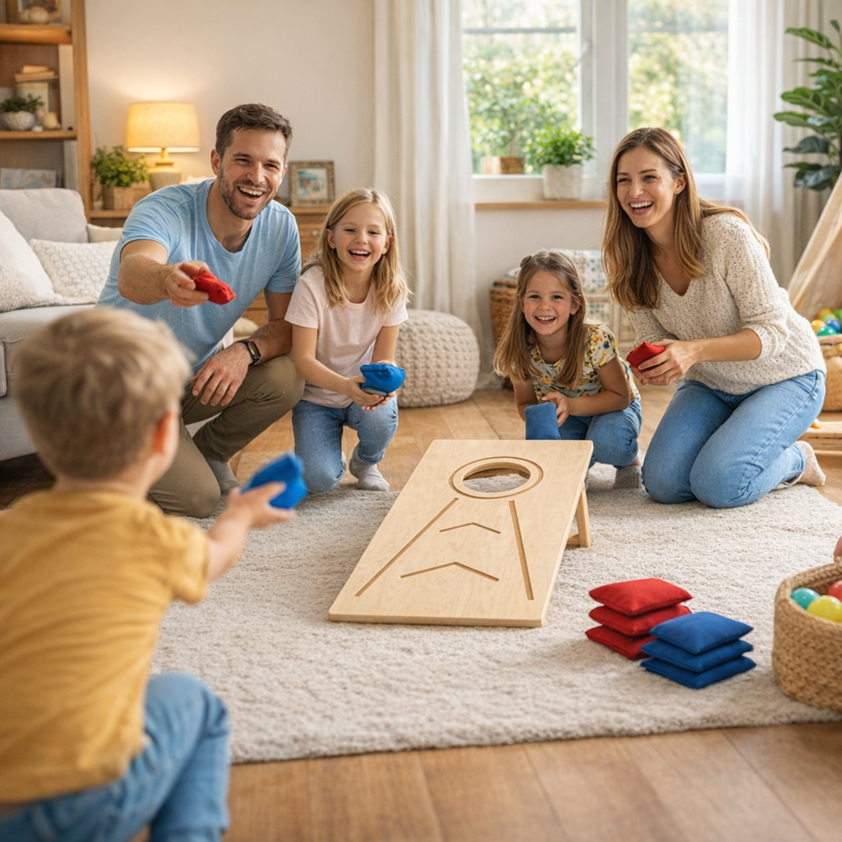MAMOI® Cornhole Party Games Outdoor Indoor, gioco da spiaggia e gioco di lancio per bambini e adulti, inclusi i sacchi a buca.