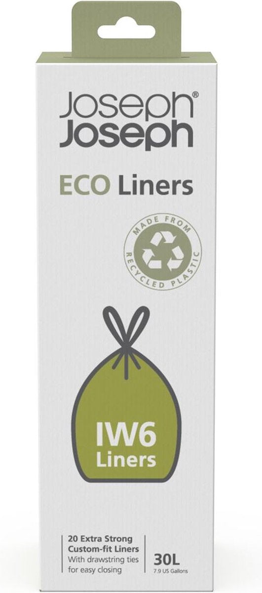 Joseph joseph eco liners waste bags gray - iw6 - 30 l - 20 pieces