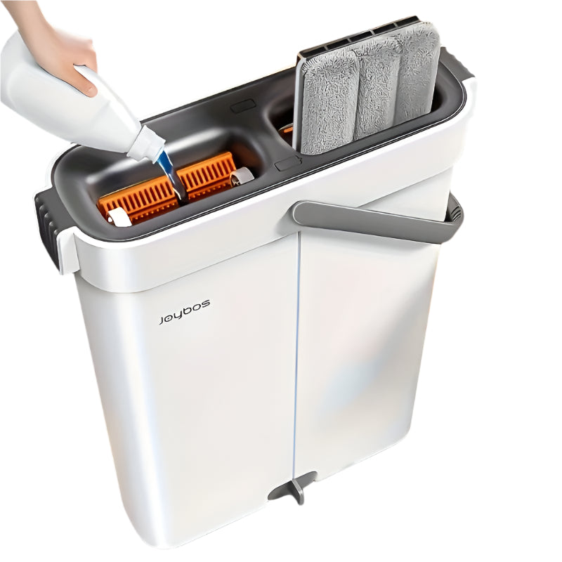 Hands-Free Flat Mop Cleaning Set with Bucket LPT