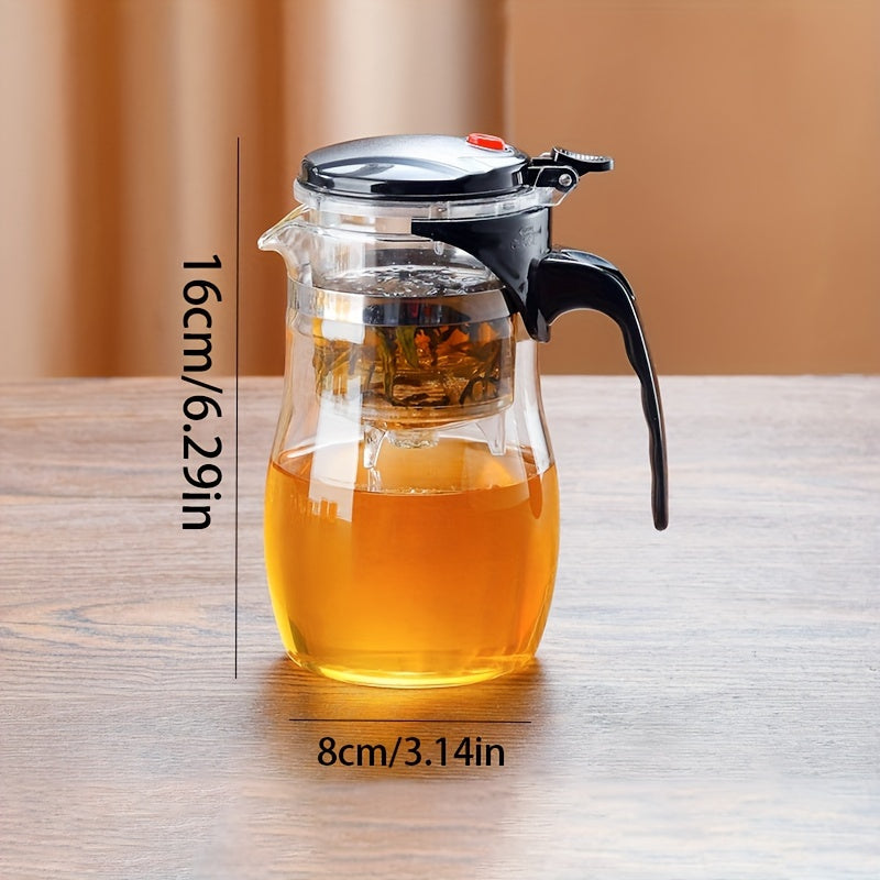 Easy-Press Glass Tea Infuser One-Touch Brewing LPT