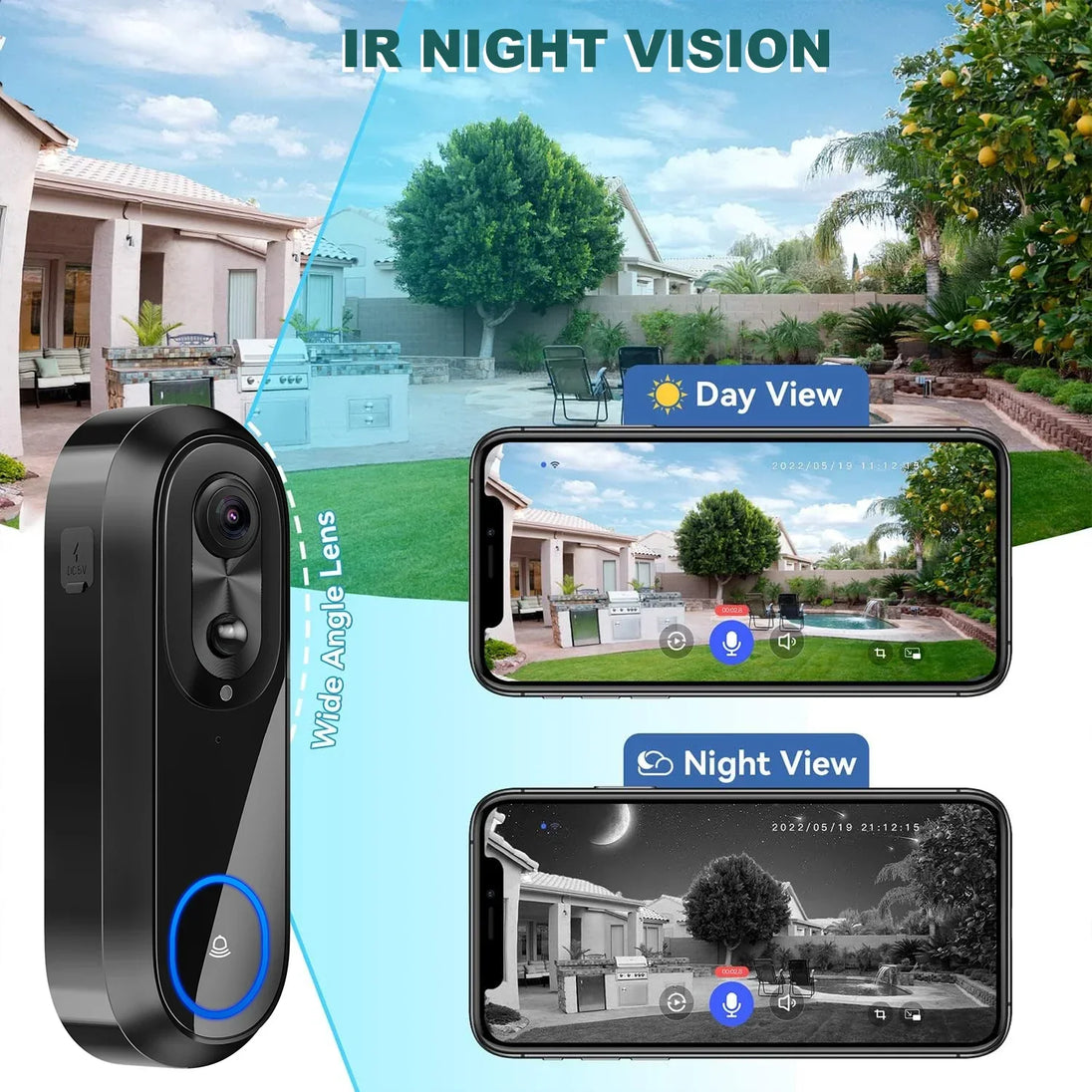 WiFi Video Doorbell Smart Camera (1080P) OBA