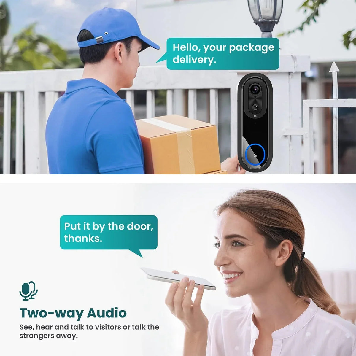 WiFi Video Doorbell Smart Camera (1080P) OBA