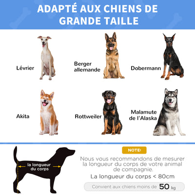 Lit sur pieds XXL pour chien chat lit de camp animal 122L x 92l x 23H cm marron clair