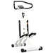 Stepper avec guidon 12 niveaux de résistance réglables, écran LCD, 2 roues et pédales antidérapantes, blanc et noir Aosom