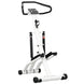 Stepper avec guidon 12 niveaux de résistance réglables, écran LCD, 2 roues et pédales antidérapantes, blanc et noir Aosom