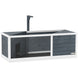 Maison pour tortues enclos avec toit ouvrant support lampe plateau fenêtre panoramique 120 x 50 x 40 cm gris Aosom
