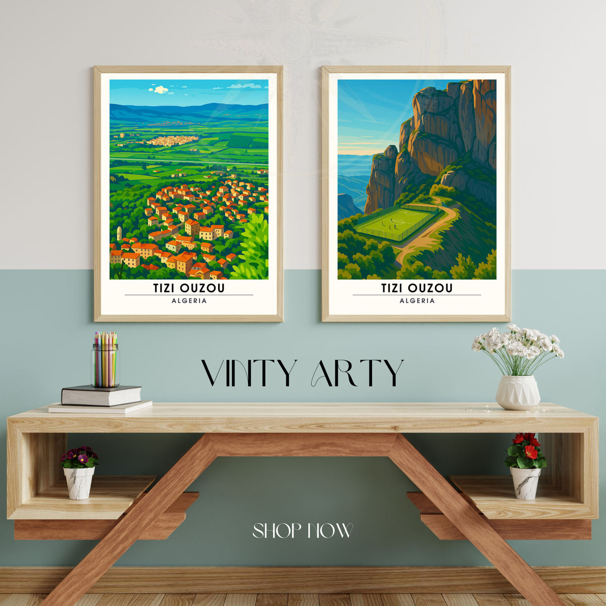 Affiche de voyage Tizi Ouzou | Poster Tizi Ouzou | Affiche Kabylie | Affiche Algérie