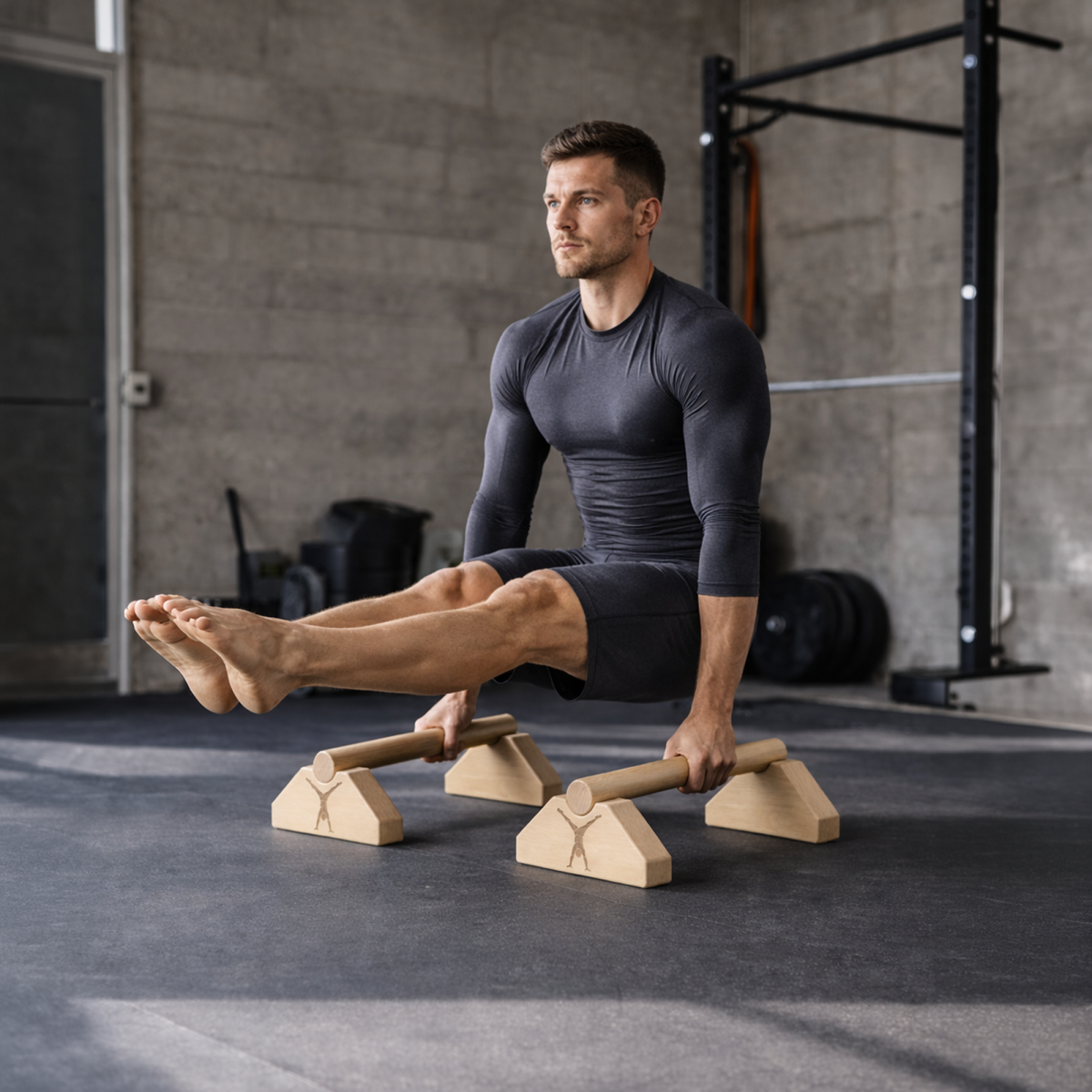 MAMOI® Parallette per esercizi, calisthenics, supporti per flessioni, fitness, parallele da allenamento, stabili antiscivolo, attrezzatura per esercizi a casa e in palestra, allenamento di forza, parallele ginniche