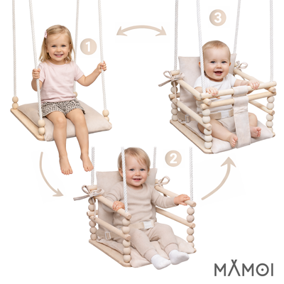 MAMOI® Huśtawka dziecięca 3w1