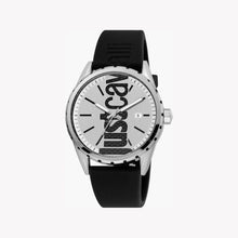 Just Cavalli Men's Silver Dial Watch, Black Silicone | Jc1g082p0015