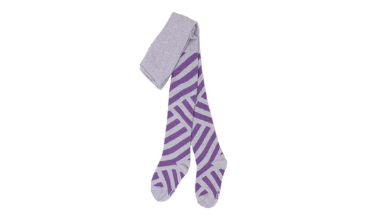 Collant à Rayures Lilas Coton Écologique