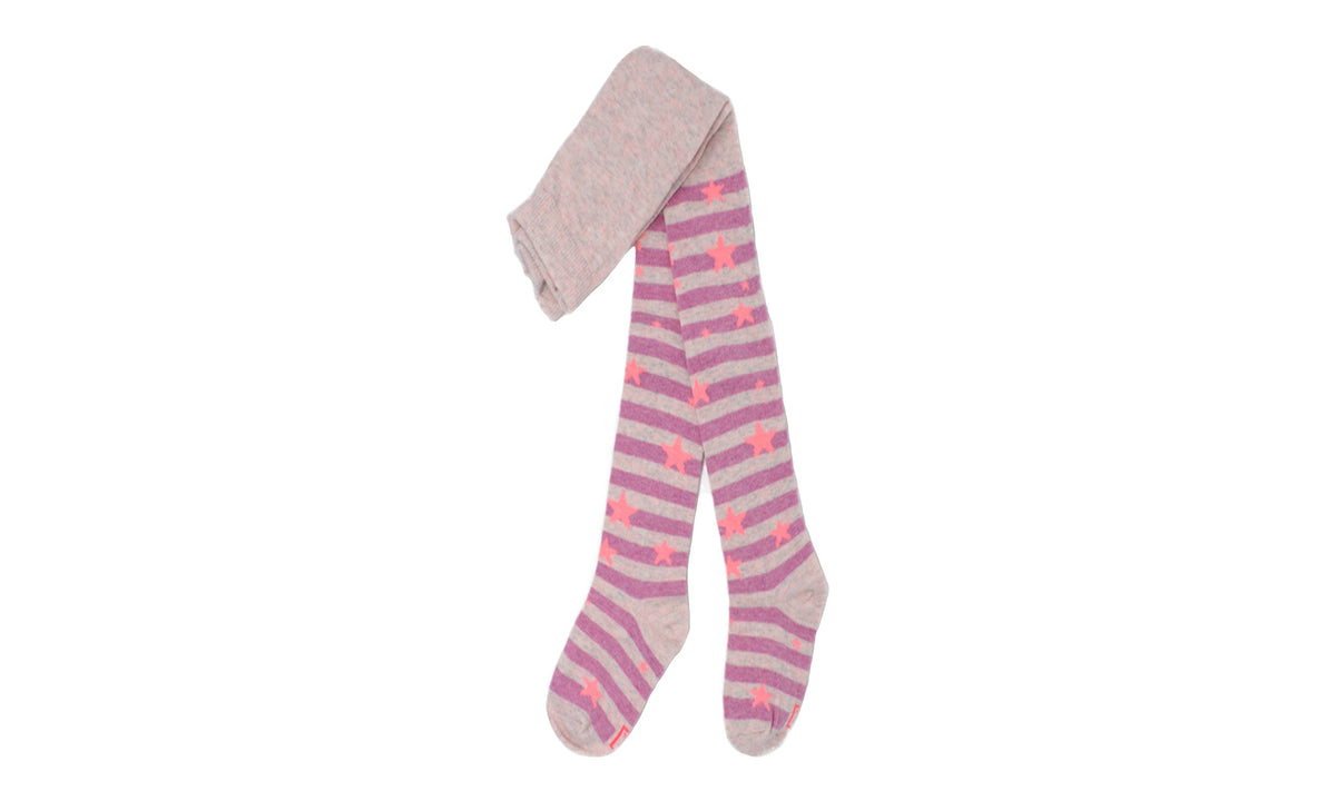 Collant à Rayures Framboise Coton Écologique