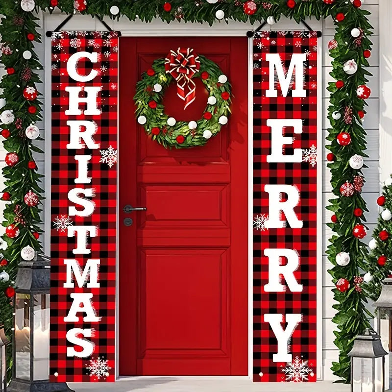 Enhance Your Festive Decor with Set of 2 Christmas Outdoor Porch Signs CAN