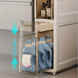 Maximize Your Bathroom Space with our Waterproof Trolley Storage Rack CAN