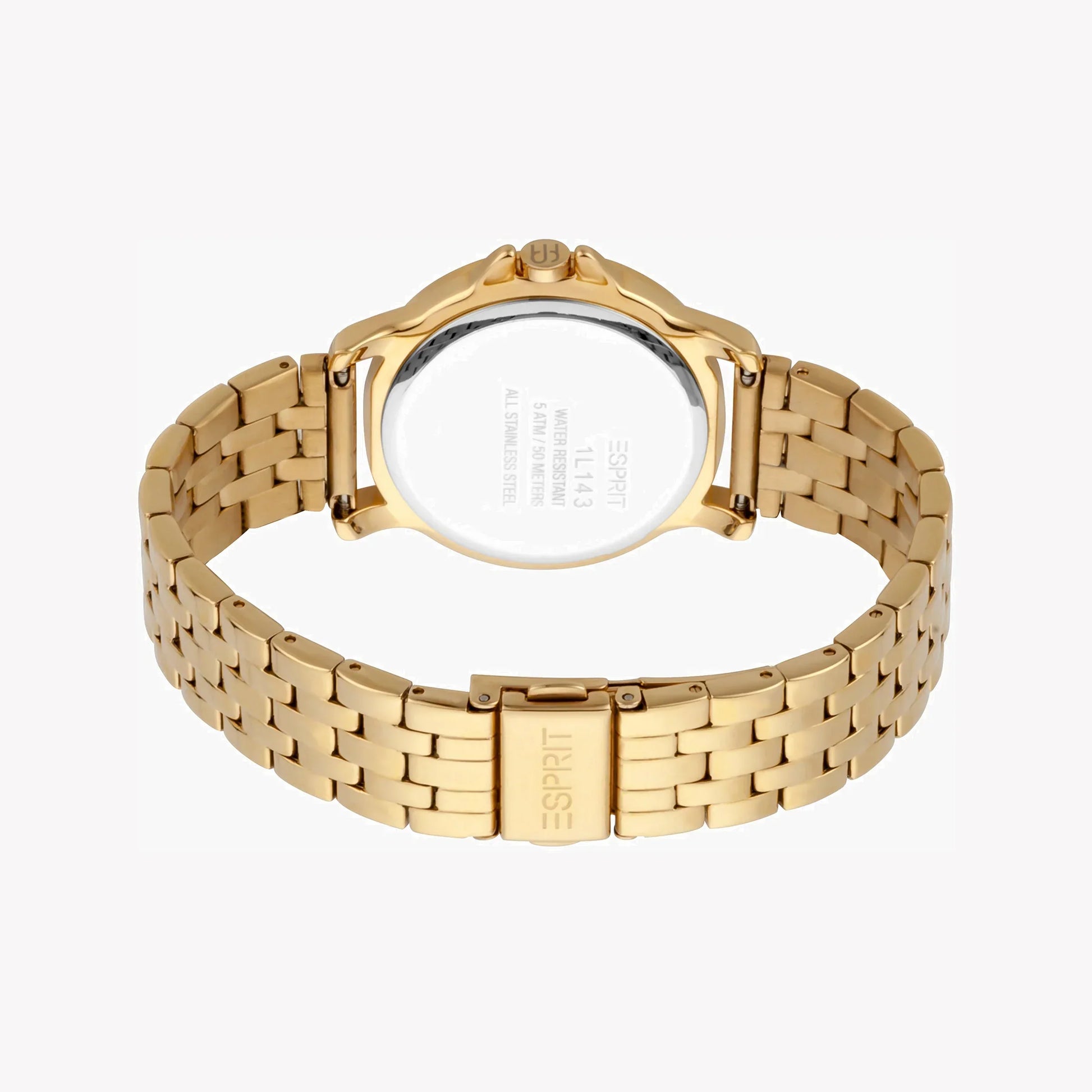 Esprit Women's Gold Stainless Steel Watch, Silver Dial | ES1L143M1065