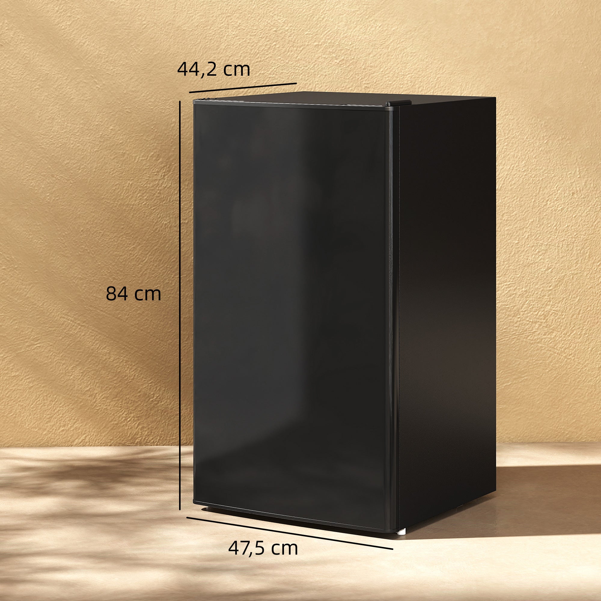 Réfrigérateur congélateur petit réfrigérateur 91 L étagères modulables design sous-comptoir 47,5 x 44,2 x 84 cm noir
