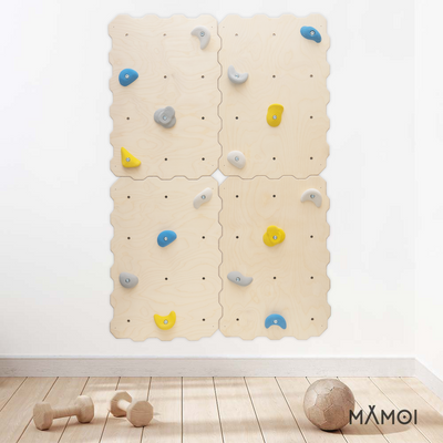 MAMOI® Parete da arrampicata per bambini – set con prese da arrampicata