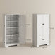 Armoire de cuisine buffet cuisine avec placards et étagères réglables, 58,2 x 30 x 123 cm, blanc Aosom