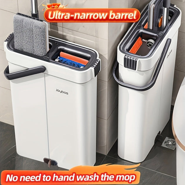 Hands-Free Flat Mop Cleaning Set with Bucket LPT