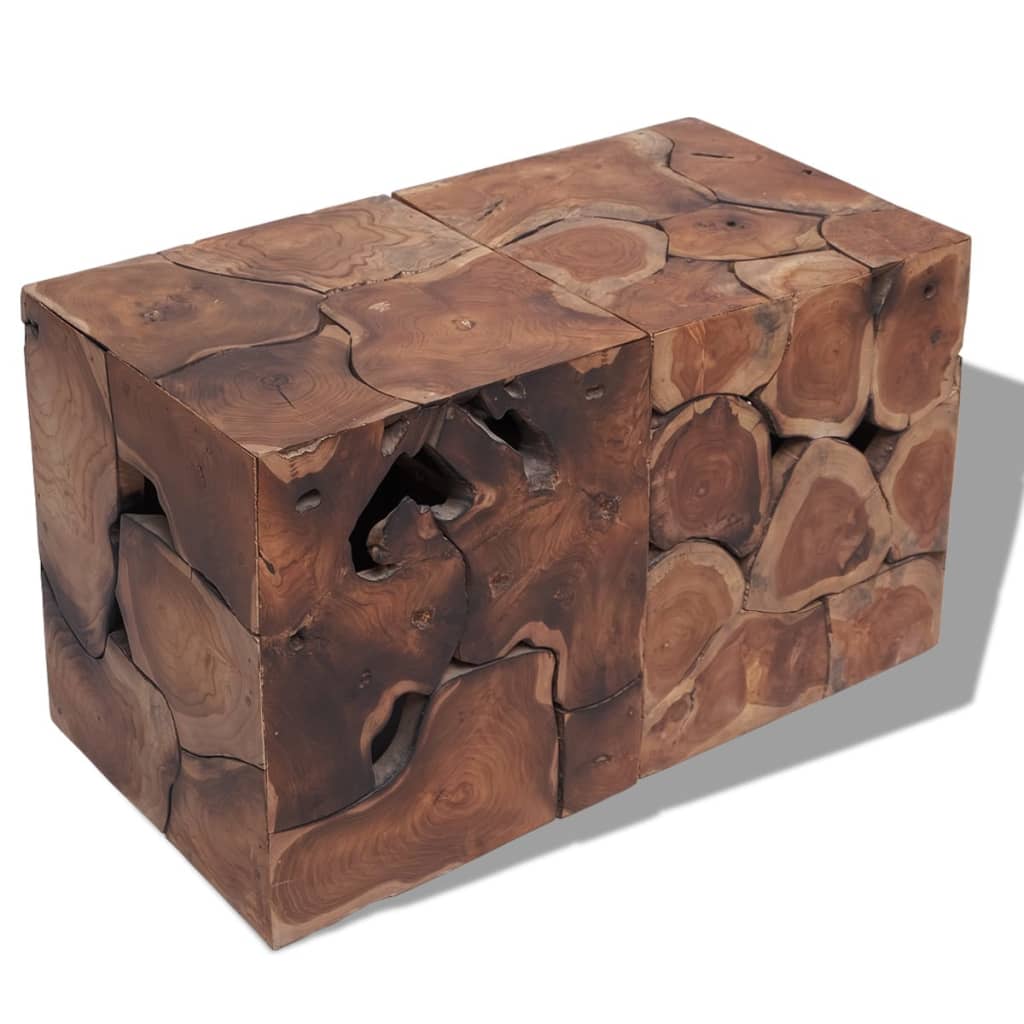 NNEVL Stools 2 pcs Solid Teak