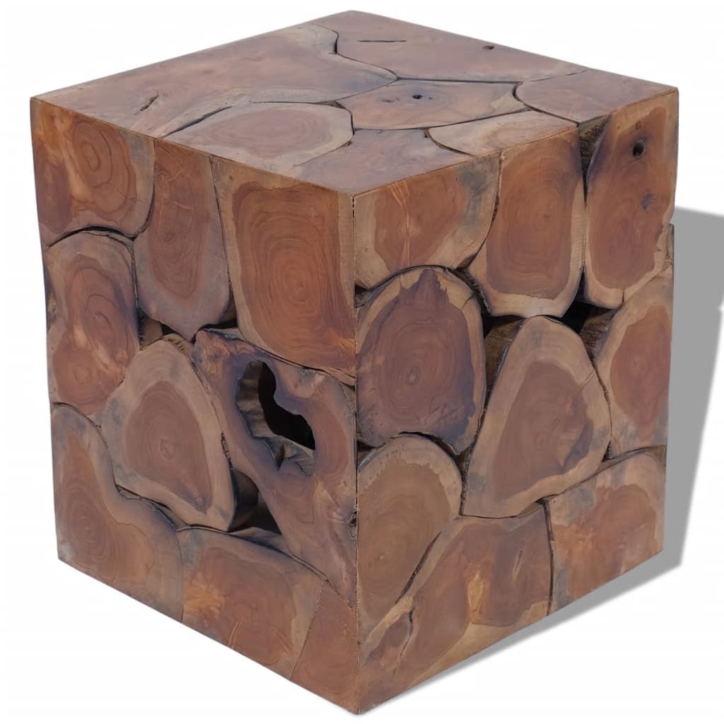 NNEVL Stools 2 pcs Solid Teak