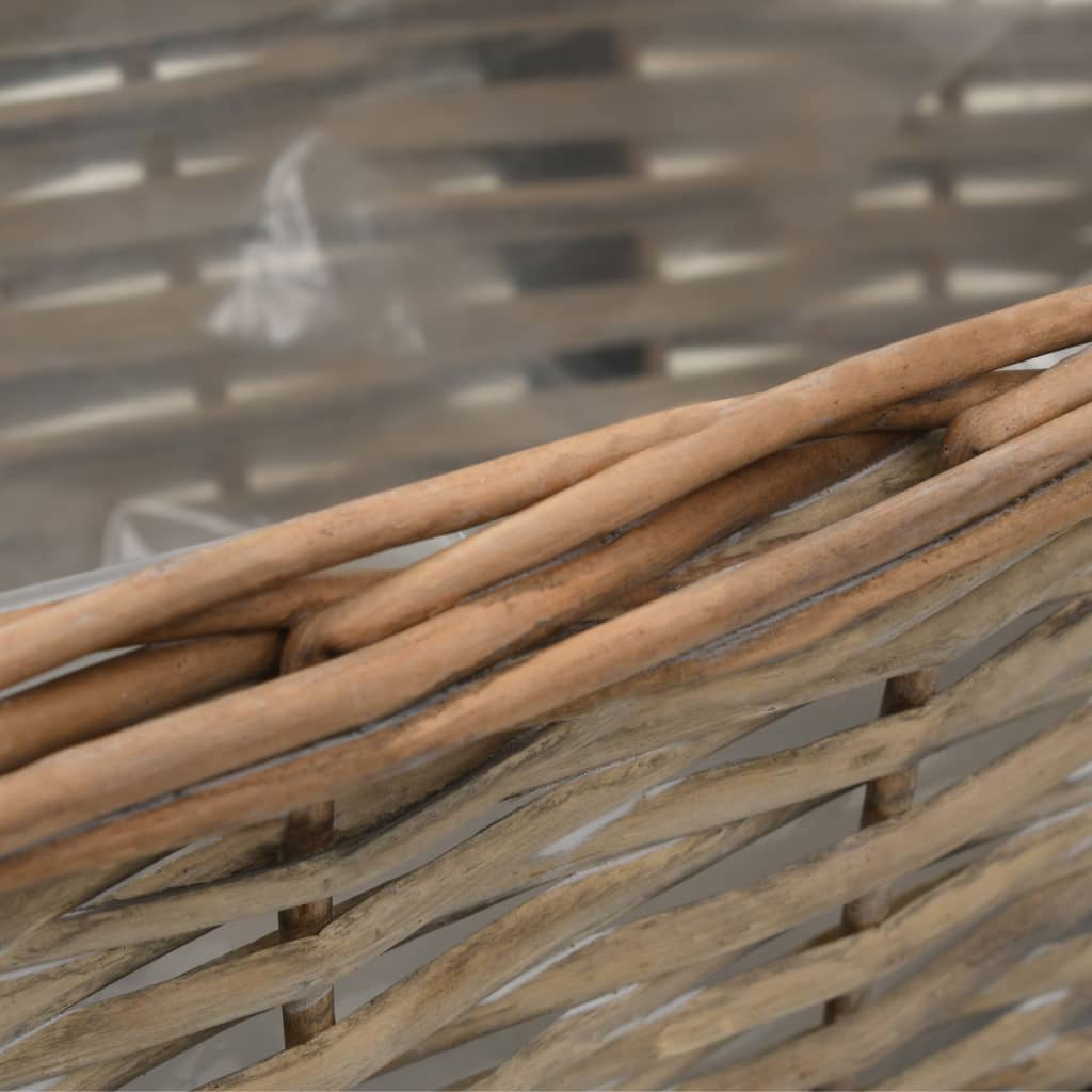NNEVL Balcony Planter 2 pcs Wicker with PE Lining 40 cm