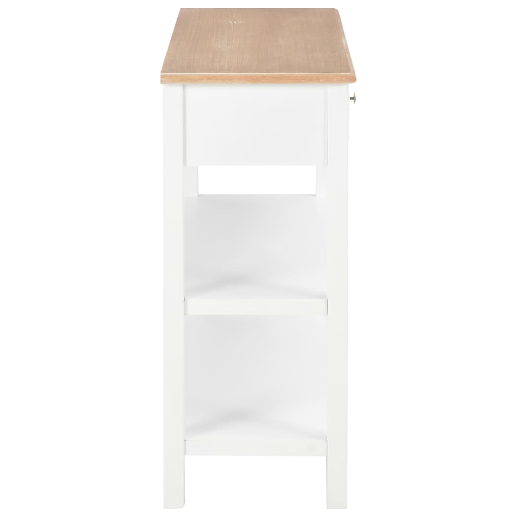 NNEVL Sideboard White 110x35x80 cm MDF