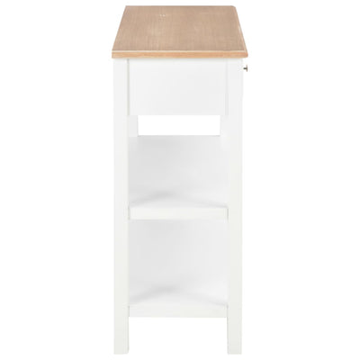 NNEVL Sideboard White 110x35x80 cm MDF