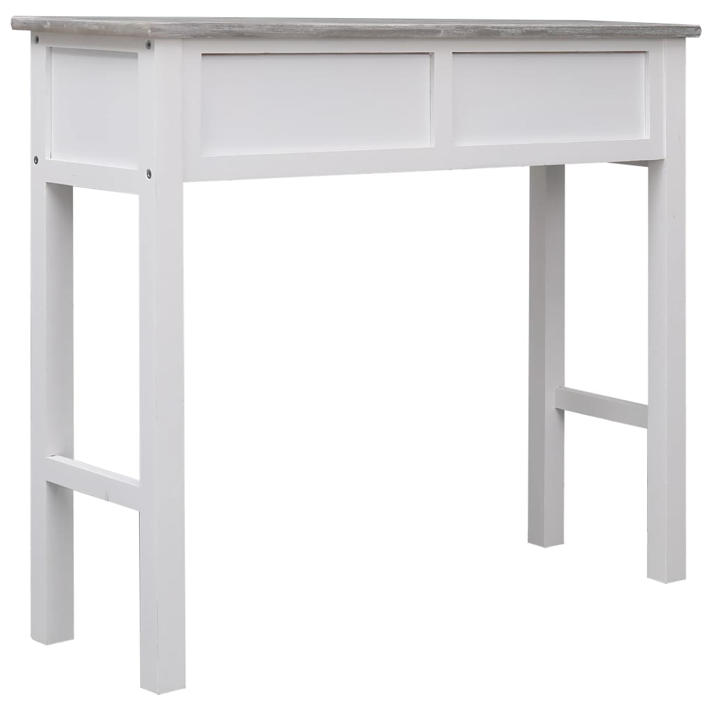 NNEVL Console Table Grey 90x30x77 cm Wood