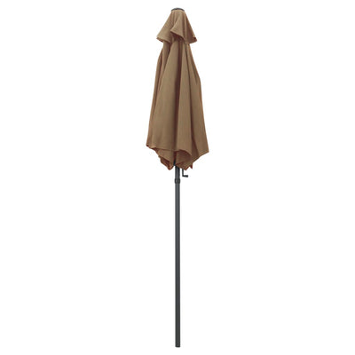 NNEVL Parasol Taupe 200x211 cm Aluminium