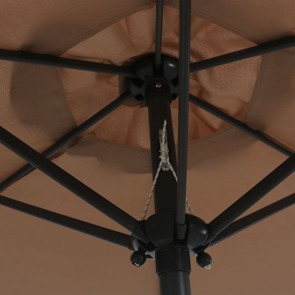 NNEVL Parasol Taupe 200x211 cm Aluminium