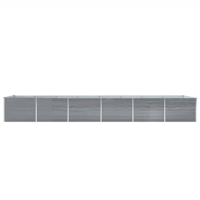 NNEVL Garden Raised Bed Galvanised Steel 600x80x45 cm Grey
