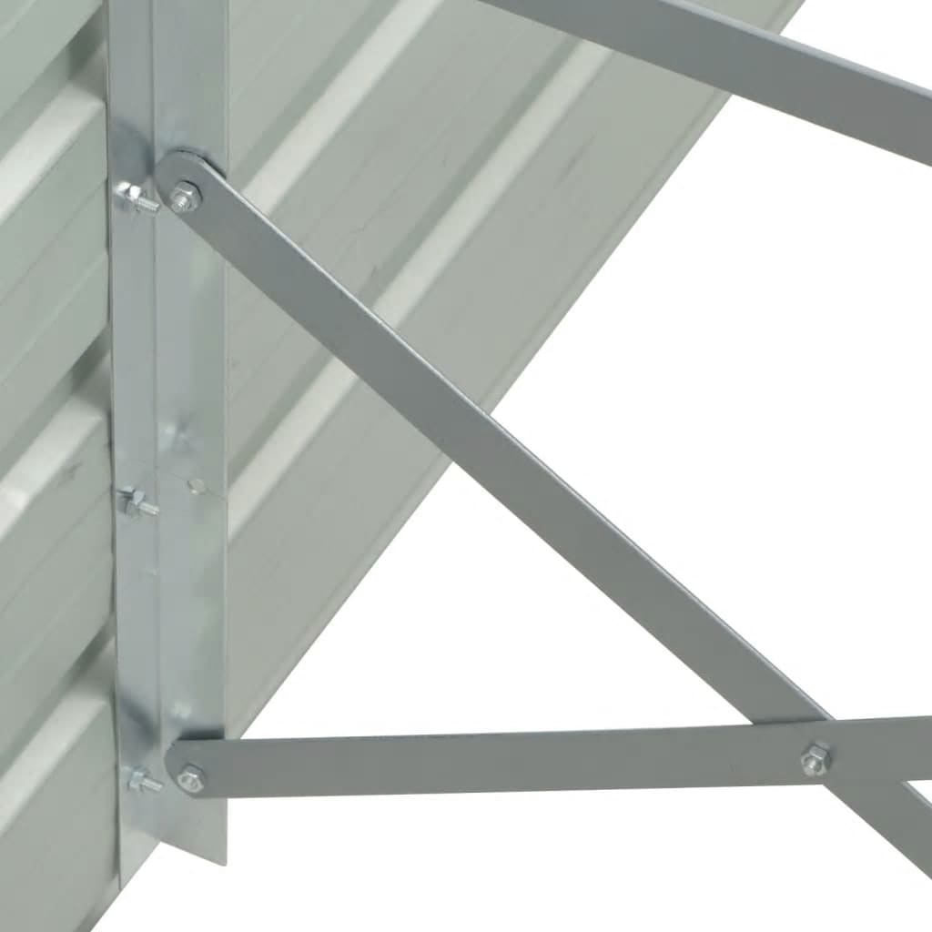 NNEVL Garden Raised Bed Galvanised Steel 600x80x45 cm Grey