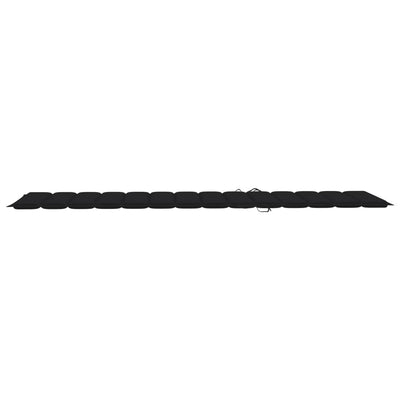 NNEVL Sun Lounger Cushion Black 200x70x3 cm Fabric