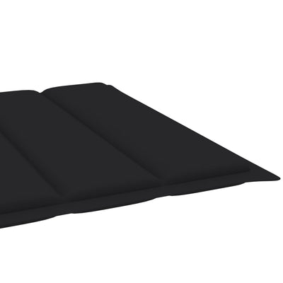 NNEVL Sun Lounger Cushion Black 200x70x3 cm Fabric