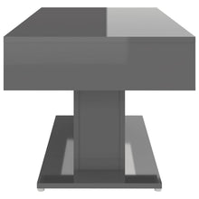 NNEVL Coffee Table High Gloss Grey 96x50x45 cm Chipboard
