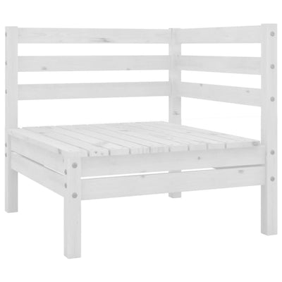 NNEVL 7 Piece Garden Lounge Set Solid Pinewood White