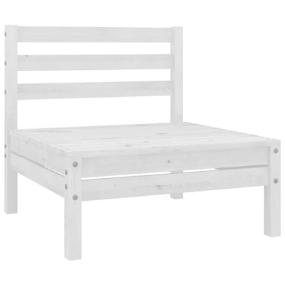 NNEVL 7 Piece Garden Lounge Set Solid Pinewood White