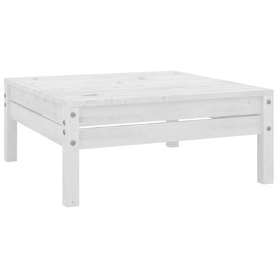 NNEVL 7 Piece Garden Lounge Set Solid Pinewood White